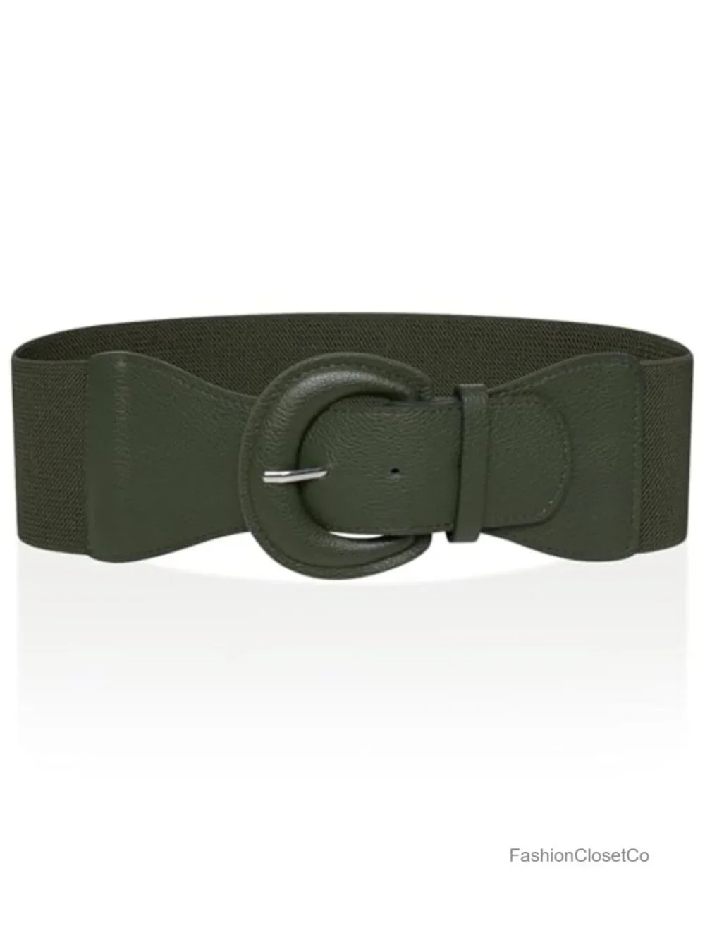 Women's Wide Elasticated Waist Cincher Belt with Buckle Retro 50s Vintage Style